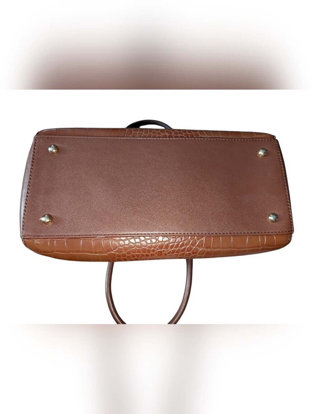 La terre Croc-Embossed Tote Handbag - Picture 4 of 5